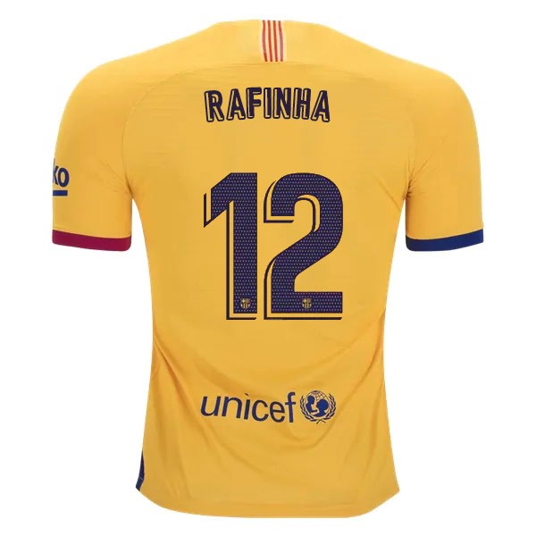 Camiseta Barcelona NO.12 Rafinha 2ª 2019 2020 Amarillo